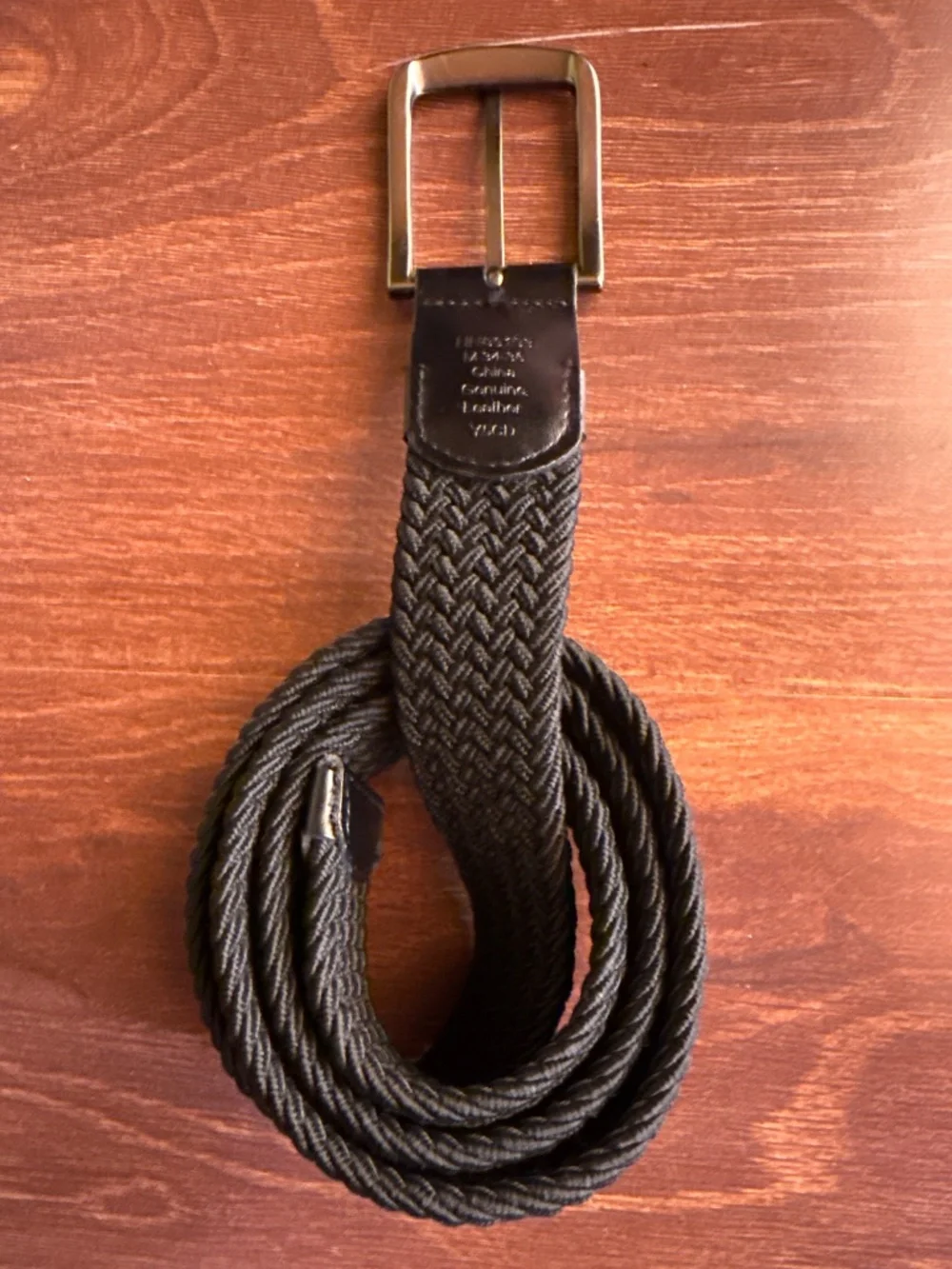 Original Penguin Fabric Woven Braided Black Belt Medium 34-36